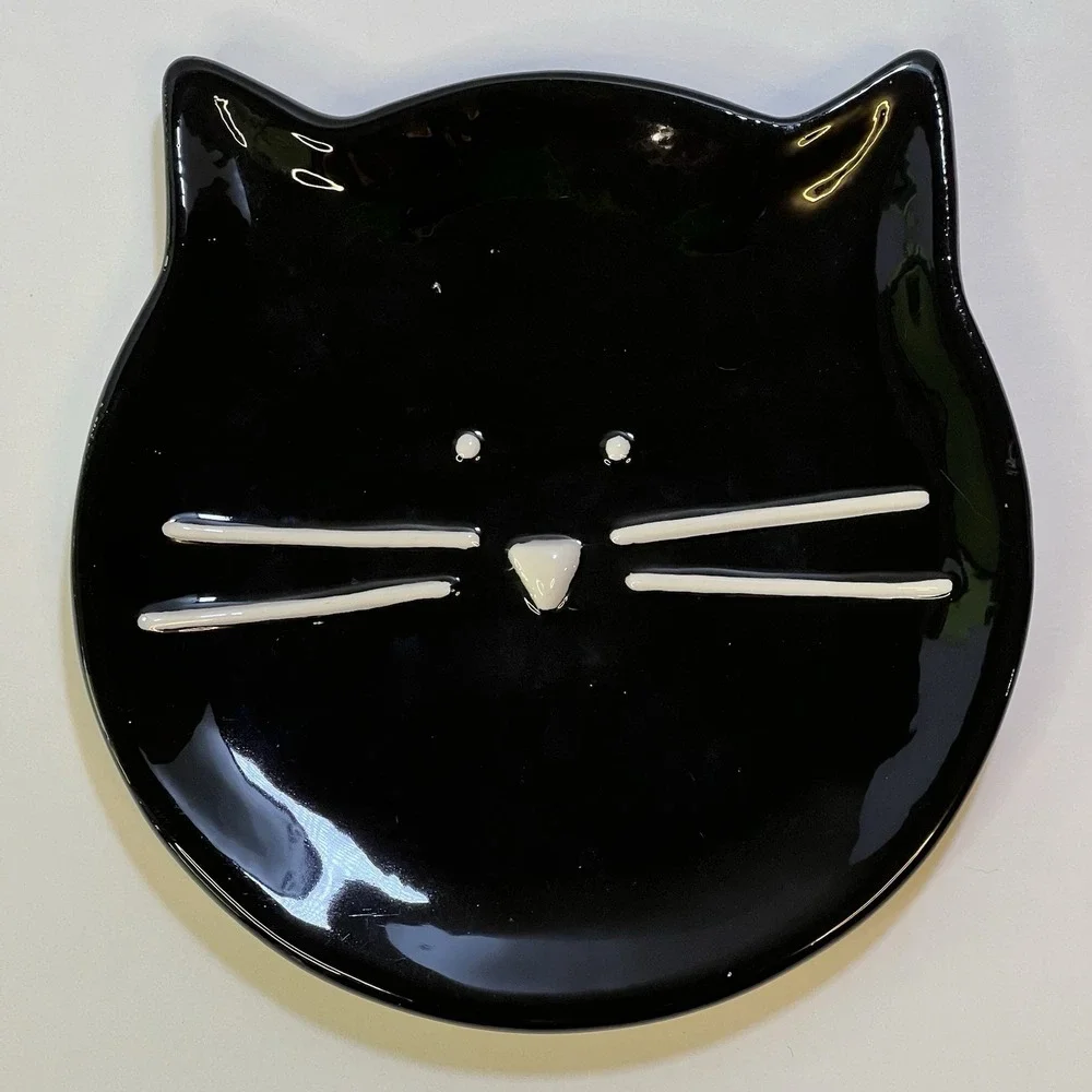 Basis‎ black cat spoon rest plate 6